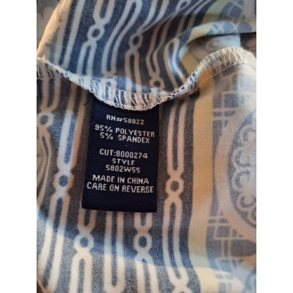 Max Edition Blue Print Dress/Pre-owned, Size Large EUC - Picture 5 of 5